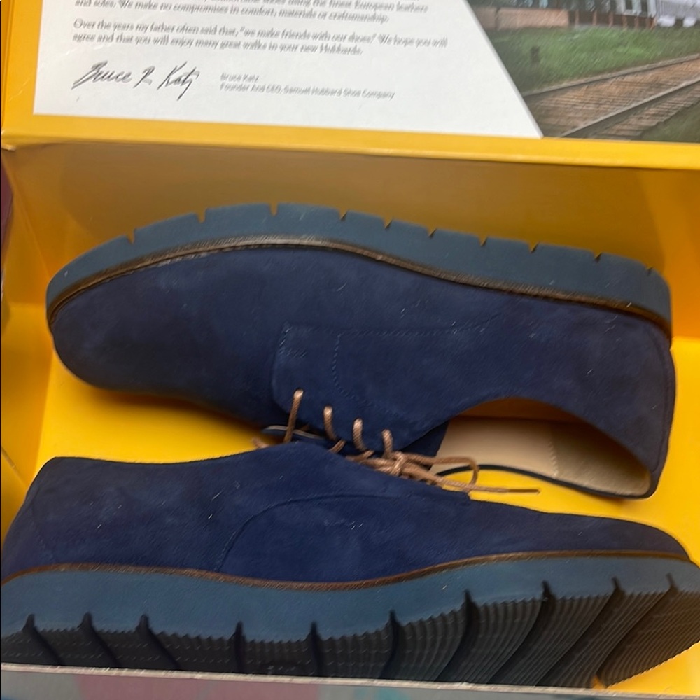 Samuel Hubbard Blue Leather Flats / Loafers for Everyday Comfort 9 M